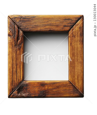 Rustic wooden frame designed for displaying artwork or photos in a cozy setting 130013044