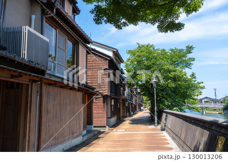 Old Kazue-machi district and Asano River in Kanazawa, Japan Old Kazue-machi district and Asano River in Kanazawa, Japan 130013206
