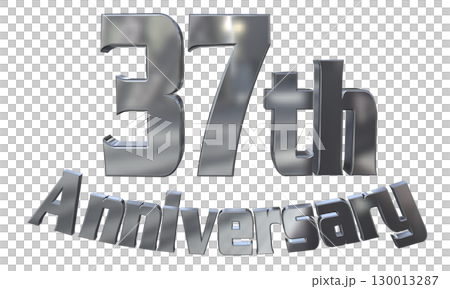 3DCG文字「37th Anniversary/37周年マークキラキラ」 130013287