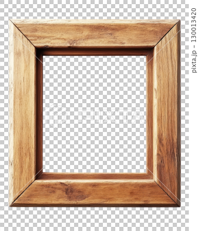 Wooden picture frame with a natural finish isolated on a white background for home decor use Wooden picture frame with a natural finish isolated on a white background for home decor use 130013420
