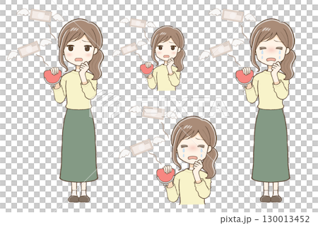 Bills fly out of a woman's wallet in a long skirt 130013452