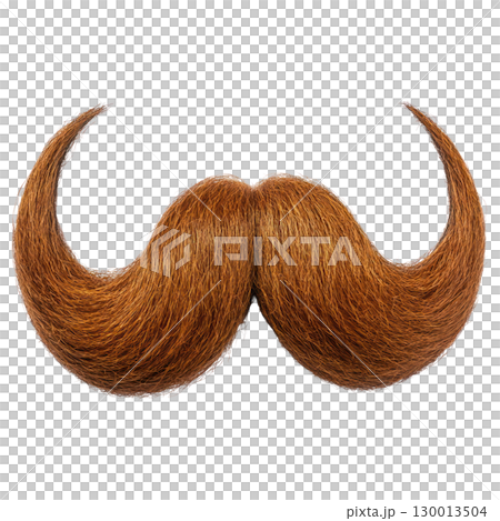 Unique brown mustache with exaggerated curls for playful style or costume use 130013504