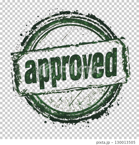 Bold approval stamp with textured design and vintage style, ideal for endorsements and promotions 130013505