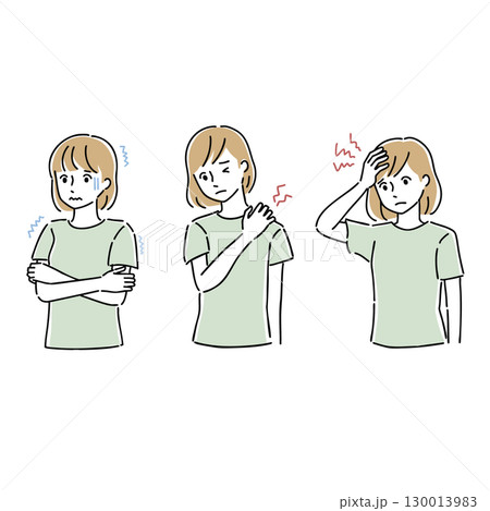体調不良の女性 体調不良の女性 130013983