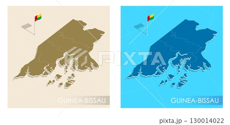 Guinea Bissau country flag installed on geographic positioning map point of country territory. Guinea Bissau commonwealth banner on land and sea. Festive patriotic HD format template independence day Guinea Bissau country flag installed on geographic positioning map point of country territory. Guinea Bissau commonwealth banner on land and sea. Festive patriotic HD format template independence day 130014022