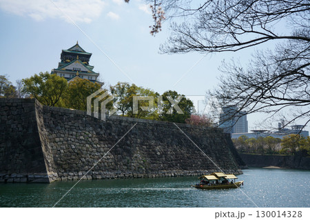 Osaka Castle Gozabune and Osaka Castle in Japan 130014328