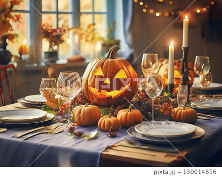 ジャックオーランタンが灯る秋のハロウィンディナー|ハロウィン,かぼちゃ,ジャックオーランタン,食 ジャックオーランタンが灯る秋のハロウィンディナー|ハロウィン,かぼちゃ,ジャックオーランタン,食 130014616