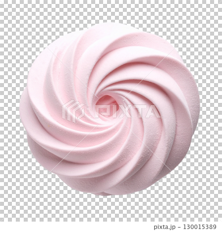Pink meringue swirl isolated on transparent background Pink meringue swirl isolated on transparent background 130015389