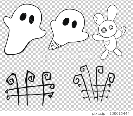 Halloween ghost and rabbit 130015444