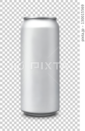 Blank aluminum can standing on transparent background Blank aluminum can standing on transparent background 130015569