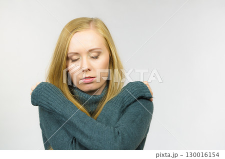 Sad unhappy young female Sad unhappy young female 130016154