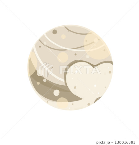 キュートでかわいいジャガイモのような冥王星イラスト 130016393