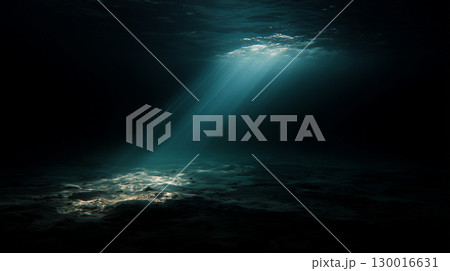 光が差し込む暗い海 光が差し込む暗い海 130016631