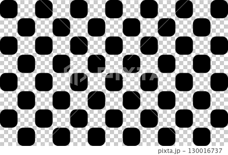 黒い角丸の市松模様 104マス　13×8　 130016737
