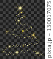 A beautifully crafted Christmas tree design features golden ornaments and sparkling stars, perfect for holiday decorations and seasonal celebrations 130017075