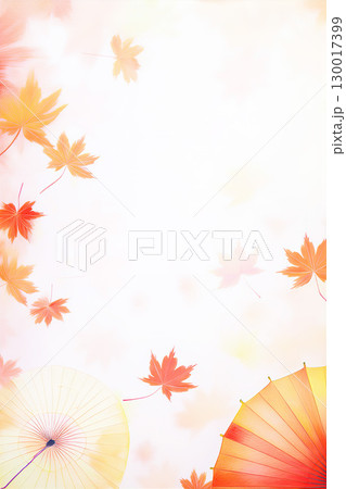 紅葉と和傘の背景素材 紅葉と和傘の背景素材 130017399