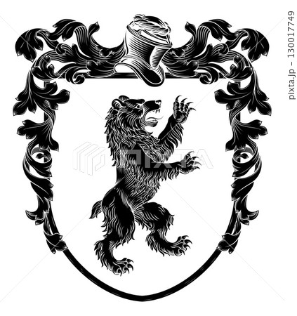 Bear Coat of Arms Family Crest Heraldic Shield Bear Coat of Arms Family Crest Heraldic Shield 130017749