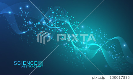 Structure molecule and communication. Dna, atom, neurons. Scientific concept for your design. Connected lines with dots. Medical, technology, chemistry, science background. Vector illustration. Structure molecule and communication. Dna, atom, neurons. Scientific concept for your design. Connected lines with dots. Medical, technology, chemistry, science background. Vector illustration. 130017856