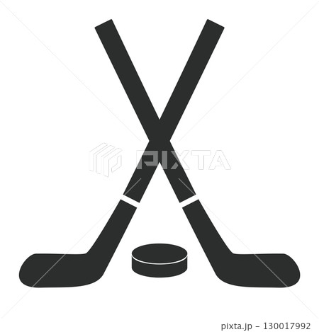 hockey sticks and puck hockey sticks and puck 130017992