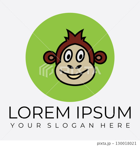 Creative design of elegant monkey head logo Creative design of elegant monkey head logo 130018021