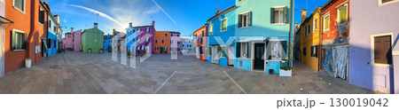 multicolored houses of Burano island, Venice, Italy 130019042