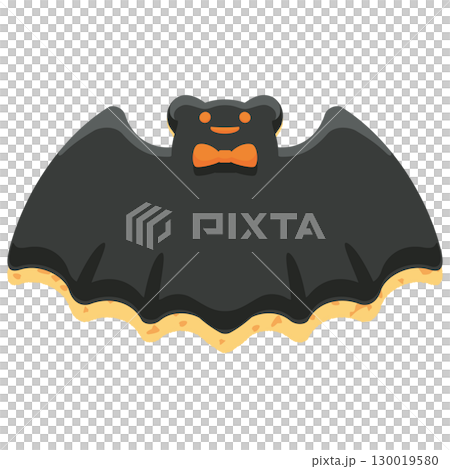Vector illustration of Halloween bat-shaped icing cookies Vector illustration of Halloween bat-shaped icing cookies 130019580