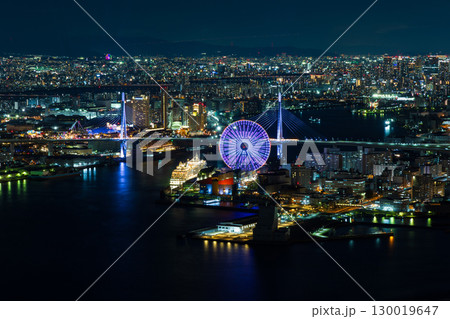 大阪夜景 さきしまコスモタワーからの眺望 大阪夜景 さきしまコスモタワーからの眺望 130019647