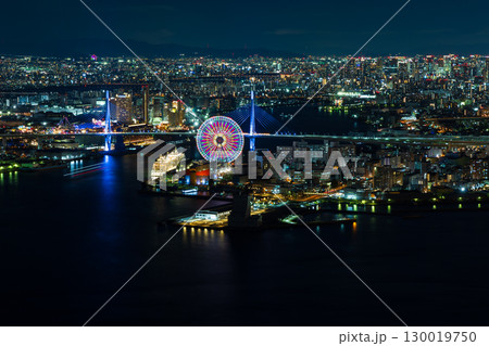 大阪夜景　さきしまコスモタワーからの眺望 130019750