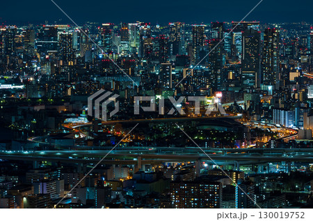 大阪夜景 さきしまコスモタワーから梅田方面を望む 大阪夜景 さきしまコスモタワーから梅田方面を望む 130019752