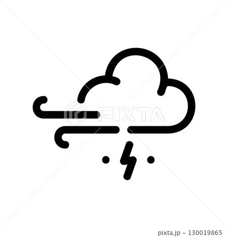 Simple black vector icon with a theme cloud, wind, snow Simple black vector icon with a theme cloud, wind, snow 130019865