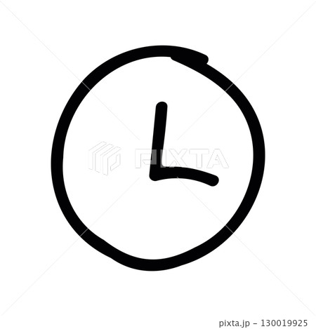 Simple black vector icon with a theme clock button Simple black vector icon with a theme clock button 130019925
