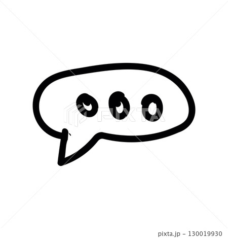 Simple black vector icon with a theme chat bubble Simple black vector icon with a theme chat bubble 130019930