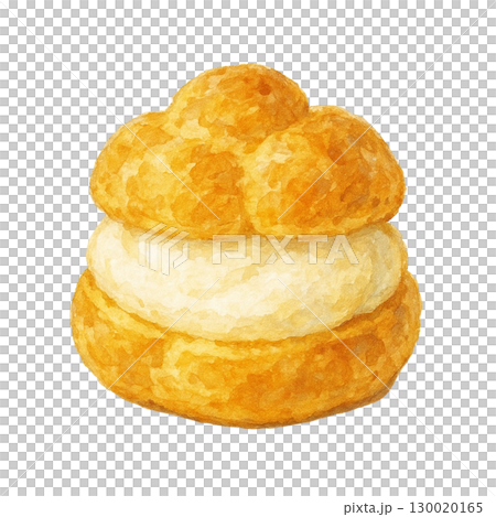 【スイーツ】シュークリームのイラスト(生クリーム) 130020165