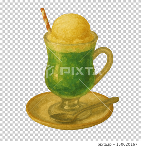 【喫茶店】クリームソーダのイラスト 130020167