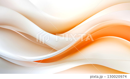 Abstract waves of orange and white flowing lines in soft light 130020974