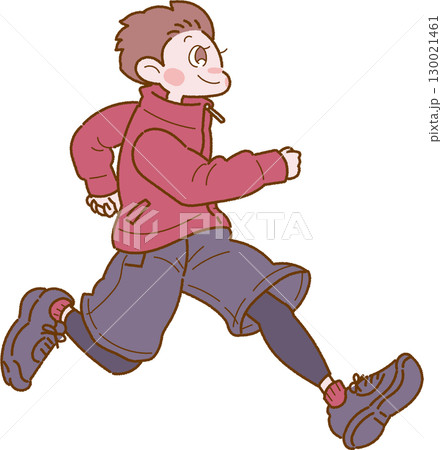 ランニングする男性のイラスト 130021461