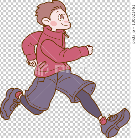ランニングする男性のイラスト 130021461