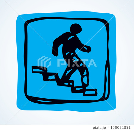 Road sign. Underground crossing. Vector drawing 130021851