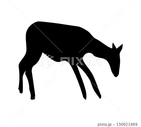 Primitive rock painting. Vector drawing 130021869