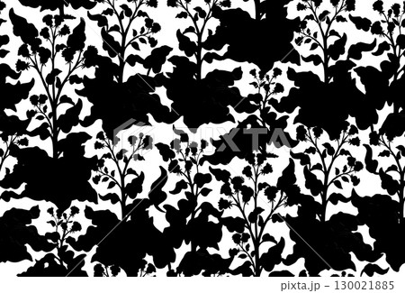 Big blooming burdock. Vector drawing pattern 130021885