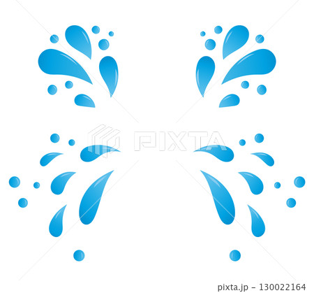 Set of water and water drop icon design. Cartoon tears streams. 130022164
