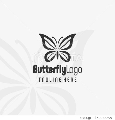 Stylish Butterfly Concept Logo Design 130022299