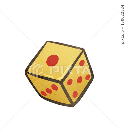 イラスト素材：十日戎の縁起物、賽子 130022324