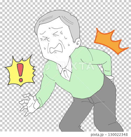 下背部疼痛的老人 3 下背部疼痛的老人 3 130022348