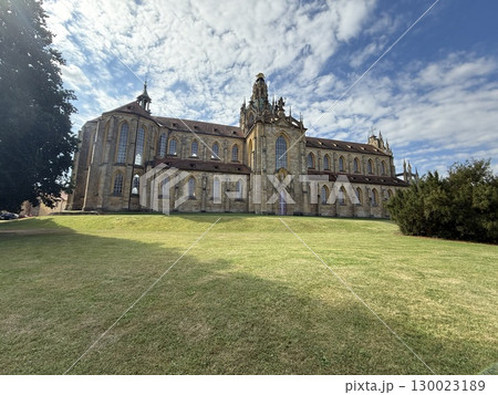 Monumental monastery of Benedictines in Kladruby, Czech Republic, Europe from 12th century standing on hill, Monumental monastery of Benedictines in Kladruby, Czech Republic, Europe from 12th century standing on hill, 130023189