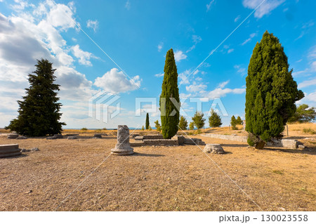 Ruins of the old Roman colony Clunia Sulpicia in Burgos, Castile and Leon, Spain. Ruins of the old Roman colony Clunia Sulpicia in Burgos, Castile and Leon, Spain. 130023558