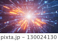 Futuristic technology cyber space with abstract digital data lines and light burst 130024130