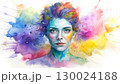 Bright watercolor stains  130024188