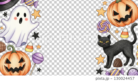 ハロウィン背景フレーム壁紙,ハロウィン 130024457