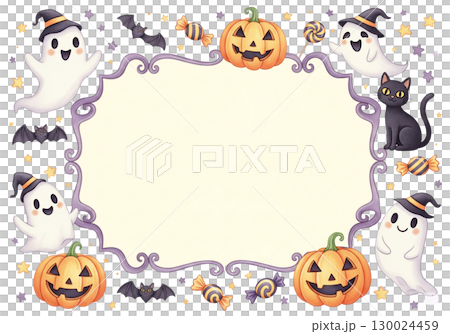 ハロウィン背景フレーム壁紙,メッセージボード,ハロウィン 130024459